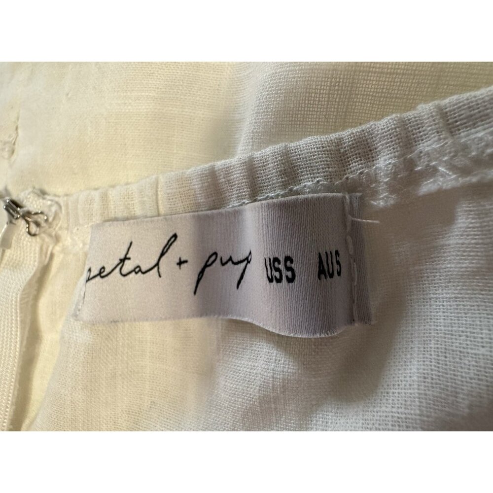Petal & Pup White Cotton Halter Midi Maxi Dress S Small Sleeveless - Picture 10 of 15
